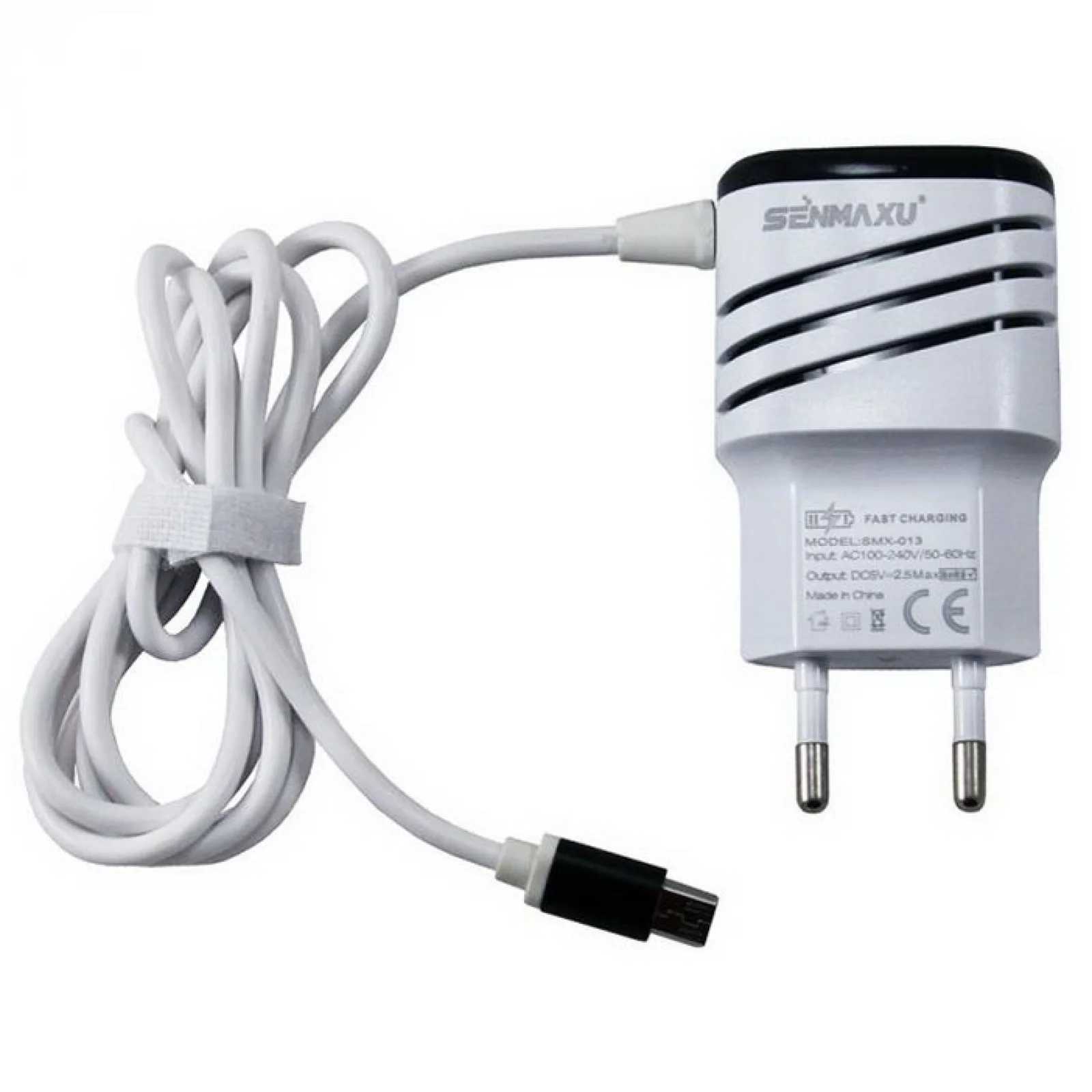 Мережевий зарядний пристрій MicroUSB Senmaxu SMX-013 Wall Charger (2 USB/2.5A) + cable Black