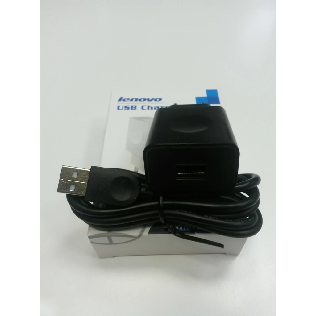 Сетевое зарядное устройство Lenovo 2в1 (1USB) 1.5A Black