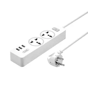 Подовжувач XO 3USB 2 OUTLET 10A (WL04) White