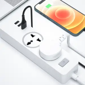 Подовжувач XO 3USB 2 OUTLET 10A (WL04) White