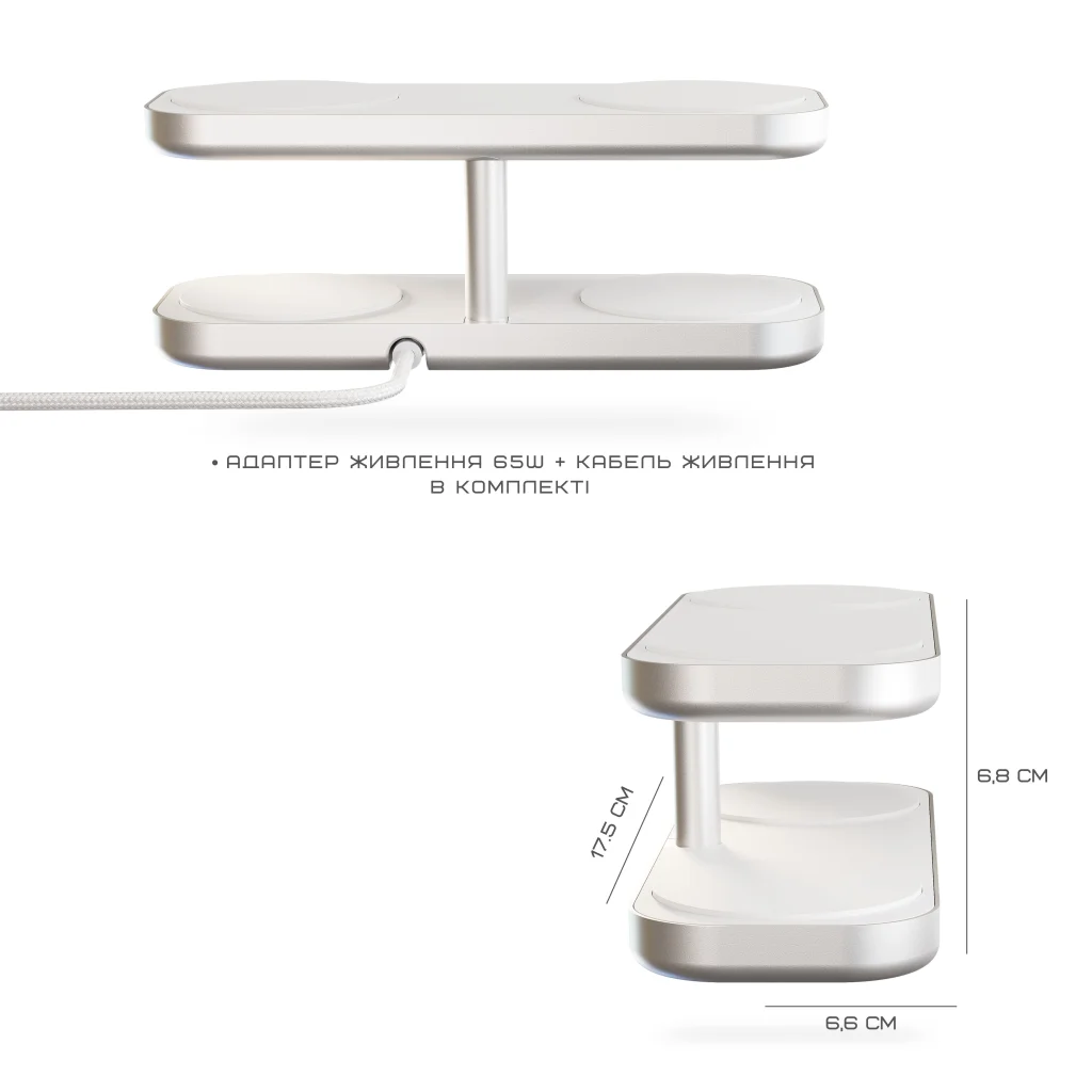 Бездротова зарядка Zens Quattro Pro 4 White (ZEQC01W/00)