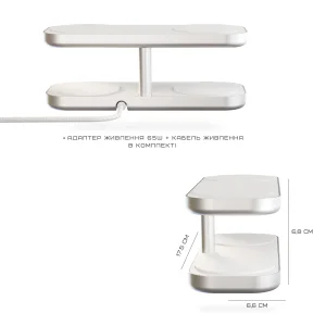 Бездротова зарядка Zens Quattro Pro 4 White (ZEQC01W/00)