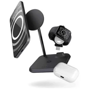 Бездротова зарядка Zens 4-в-1 Magnetic + Watch Aluminium Wireless Charger Black (ZEDC20B/00)