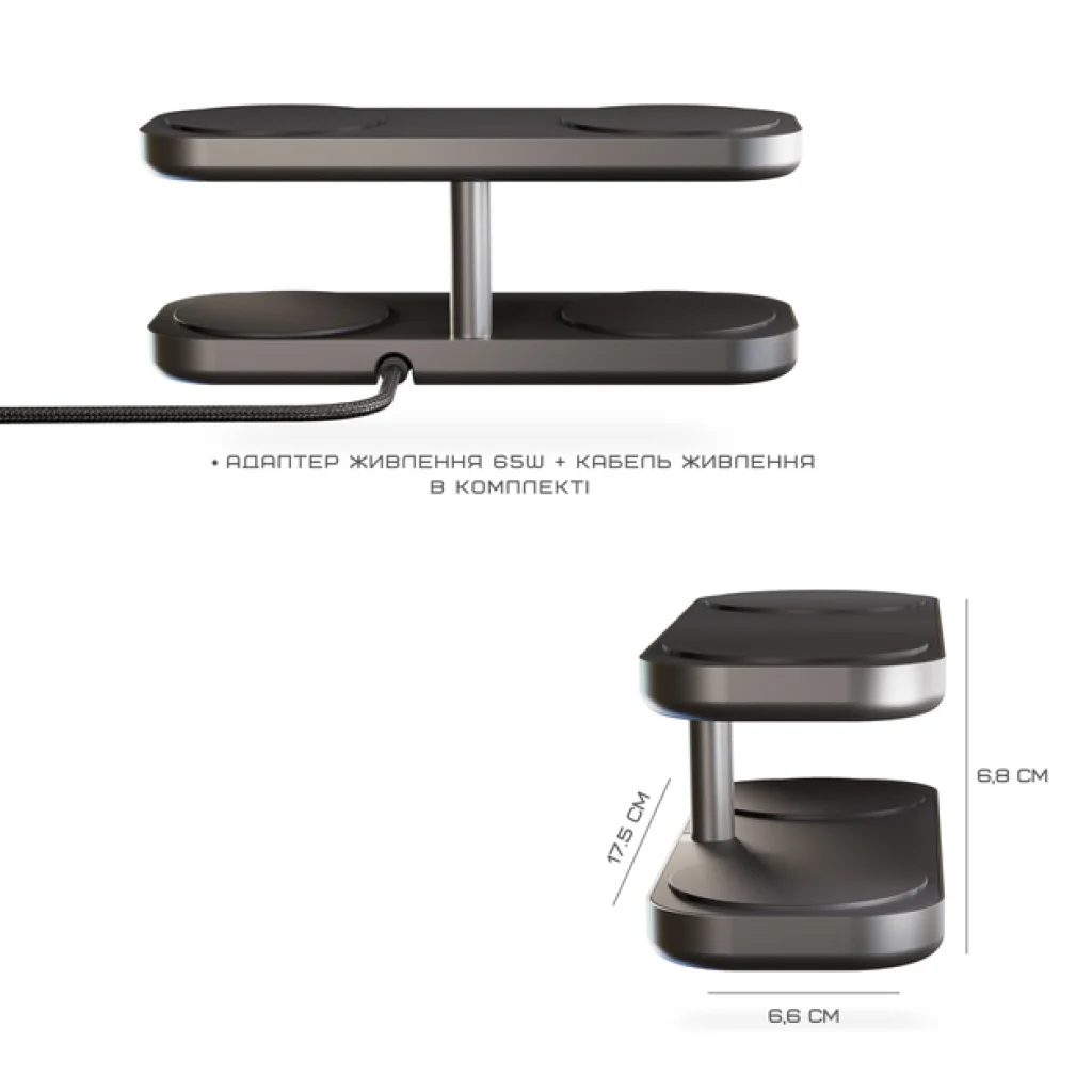 Бездротова зарядка Zens Quattro Pro 4 Black (ZEQC01B/00)
