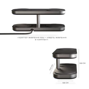 Бездротова зарядка Zens Quattro Pro 4 Black (ZEQC01B/00)