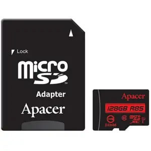 Карта пам'яті Apacer 128 GB microSDXC Class 10 UHS-I R85 + SD Adapter (AP128GMCSX10U5-R)
