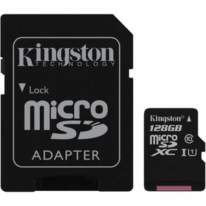 Карта пам'яті Kingston 128 GB microSDXC Class 10 UHS-I + SD Adapter (SDC10G2/128GB)