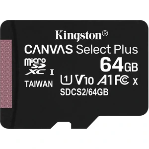 Карта памяти Kingston 64 GB microSDXC Class 10 UHS-I Canvas Select Plus SDCS2/64GBSP