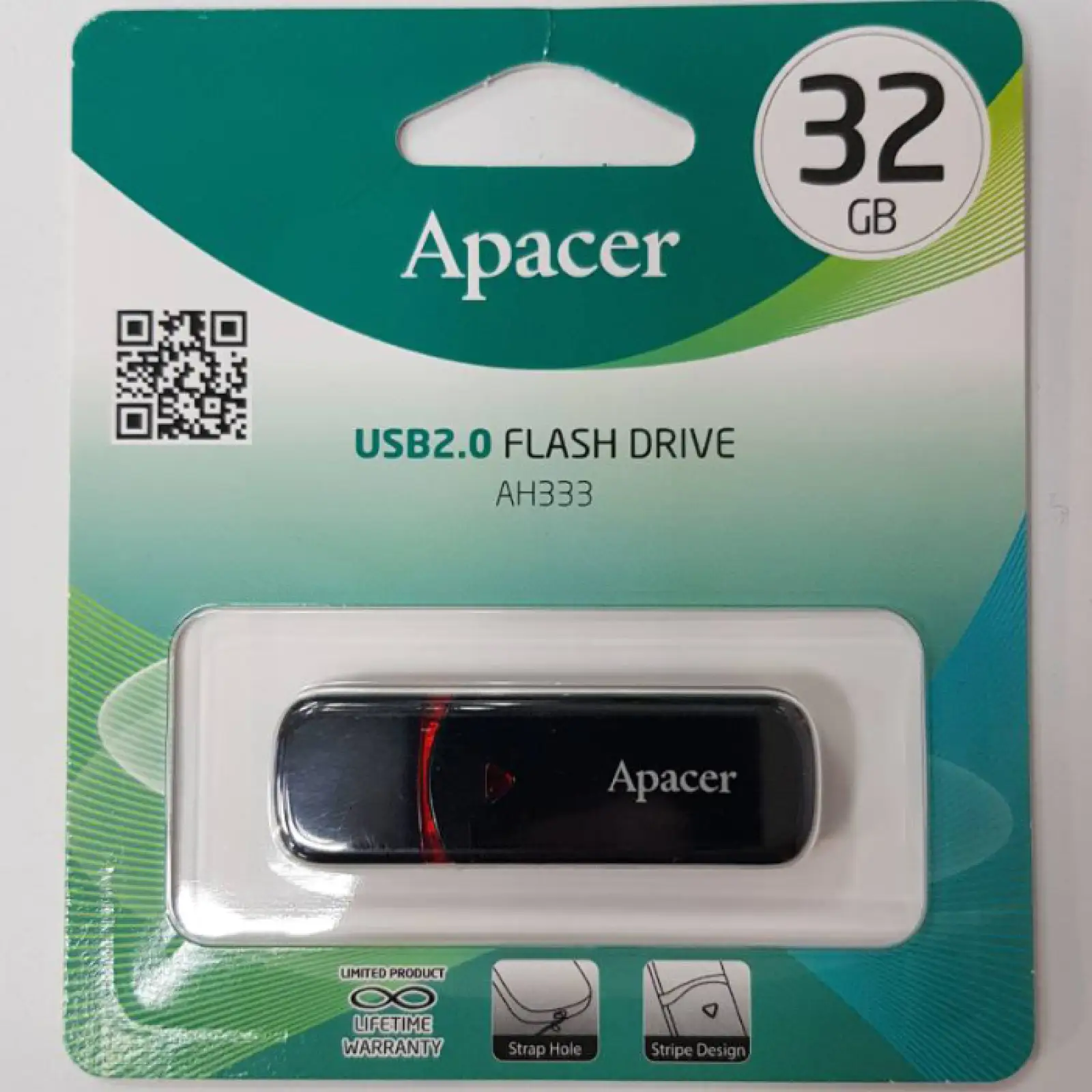 USB накопичувач Apacer 32 GB AH333 Mysterious Black USB 2.0 (AP32GAH333B-1)