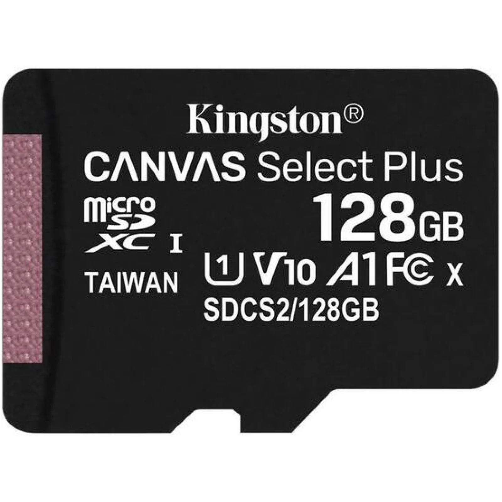 Карта памяти Kingston 128 GB microSDXC Class 10 UHS-I Canvas Select Plus SDCS2/128GBSP