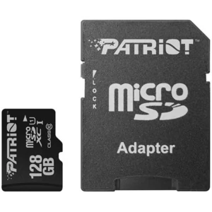 Карта пам'яті Patriot 128 GB microSDXC UHS-I + SD adapter (PSF128GMCSDXC10)