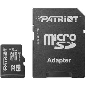 Карта памяти Patriot 32 GB microSDHC class 10 + SD Adapter (PSF32GMCSDHC10)