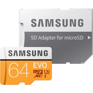 Карта пам'яті Samsung 64 GB microSDHC Class 10 UHS-I EVO + SD Adapter MB-MP64GA