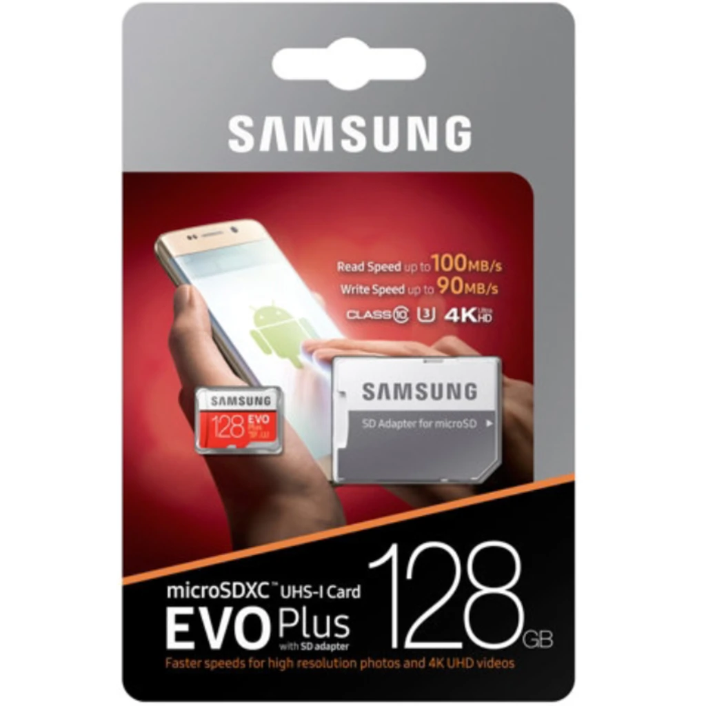 Карта пам'яті Samsung 128 GB microSDXC Class 10 UHS-I U3 EVO Plus + SD Adapter MB-MC128GA