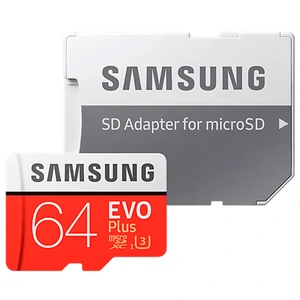 Карта пам'яті Samsung 64 GB microSDXC Class 10 UHS-I U1 EVO Plus + SD Adapter MB-MC64HA