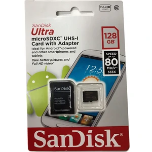 Карта памяти SanDisk 128 GB microSDXC UHS-I Ultra + SD adapter SDSQUNC-128G-GN6MA