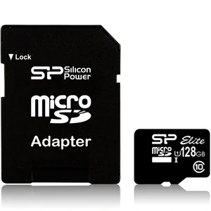 Карта памяти Silicon Power 128 GB microSDXC UHS-I Elite + SD adapter SP128GBSTXBU1V10-SP