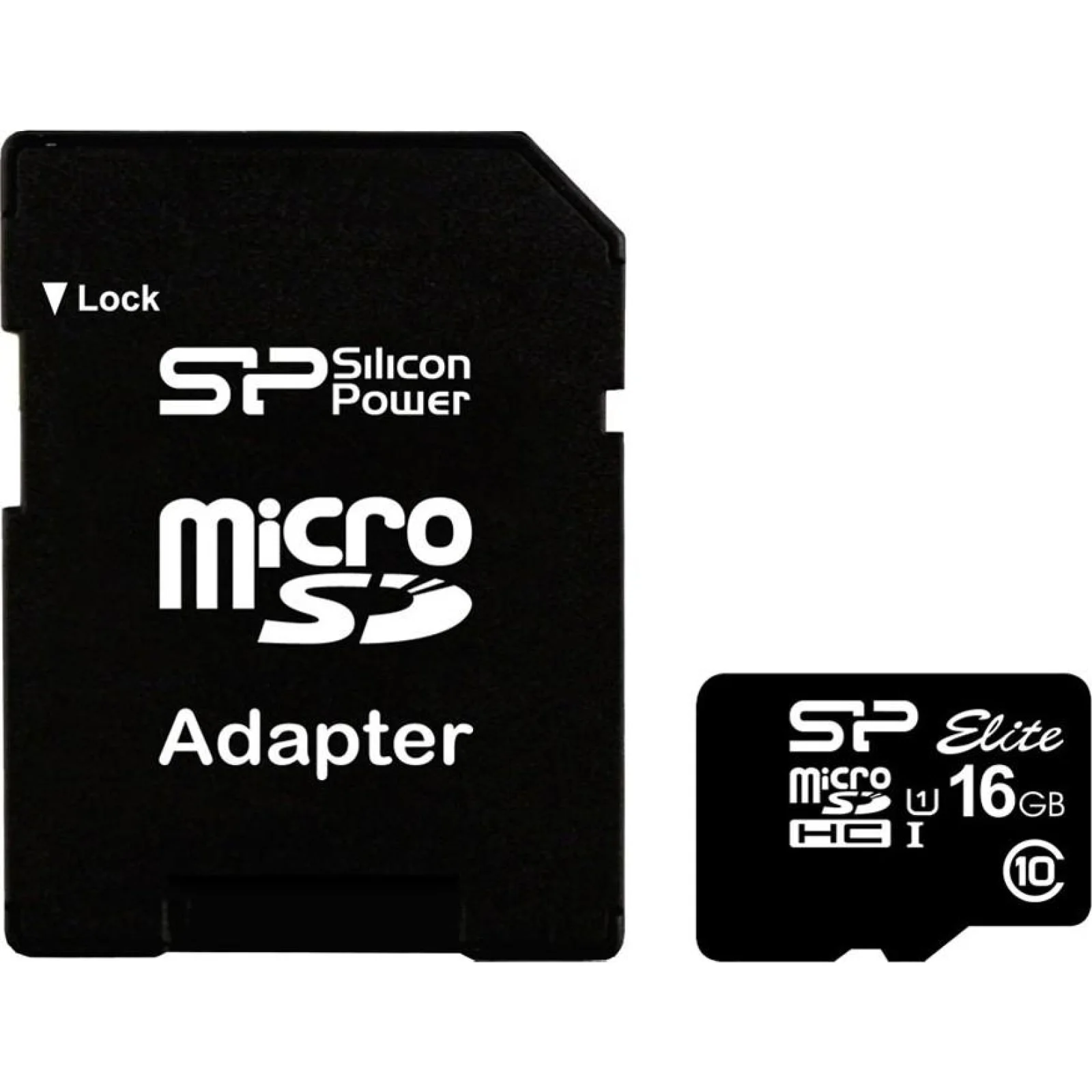Карта памяти Silicon Power 16 GB microSDHC UHS-I Elite + SD adapter SP016GBSTHBU1V10-SP