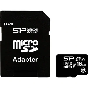 Карта памяти Silicon Power 16 GB microSDHC UHS-I Elite + SD adapter (SP016GBSTHBU1V10-SP)