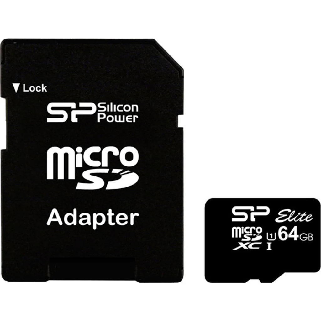 Карта пам'яті Silicon Power 64 GB microSDXC UHS-I Elite + SD adapter SP064GBSTXBU1V10-SP