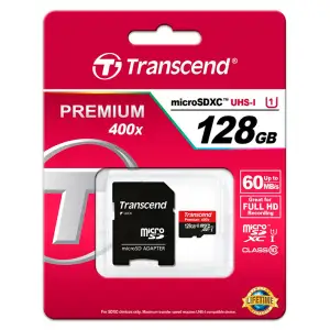Карта пам'яті Transcend 128 GB microSDXC UHS-I Premium + SD Adapter TS128GUSDU1