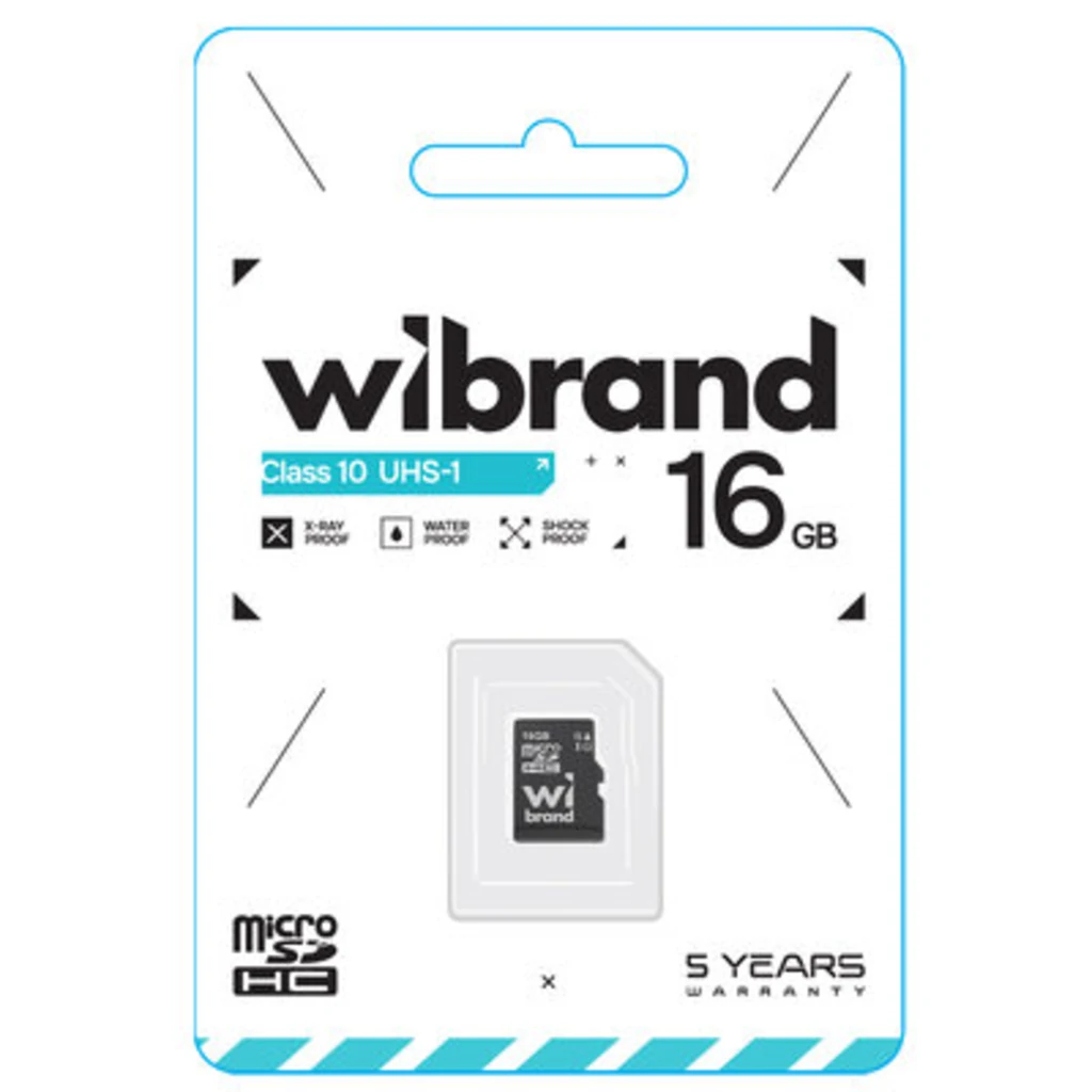 Карта пам'яті Wibrand microSDHC (UHS-1) 16Gb class 10 (WICDHU1/16GB)