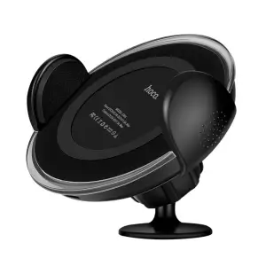 Автотримач Hoco Car Mount CW4 + Wireless Fast Charger Black