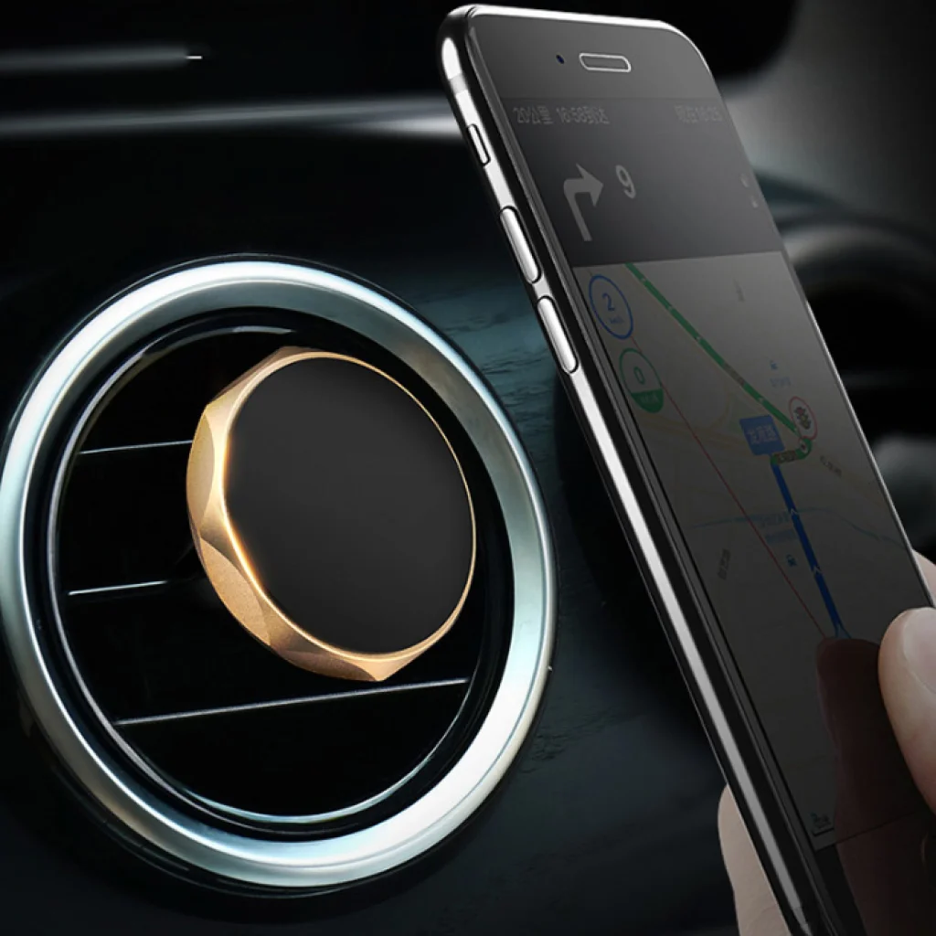 Магнитный автодержатель Optima RM-C04 Gold (Крепление вентиляционная решетка)