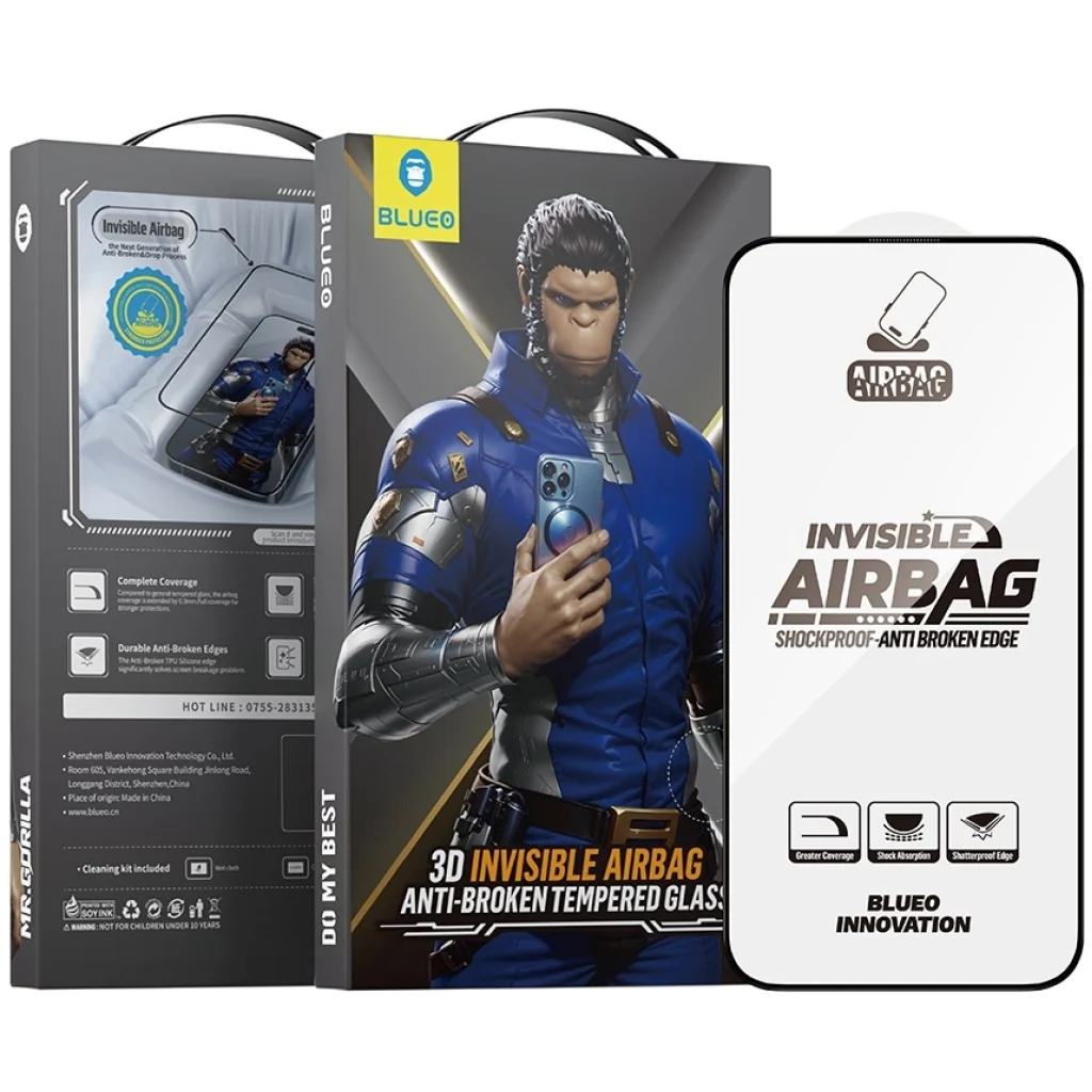 Захисне скло Blueo 3D Invisible Airbag Tempered Glass для iPhone 15 Pro Max