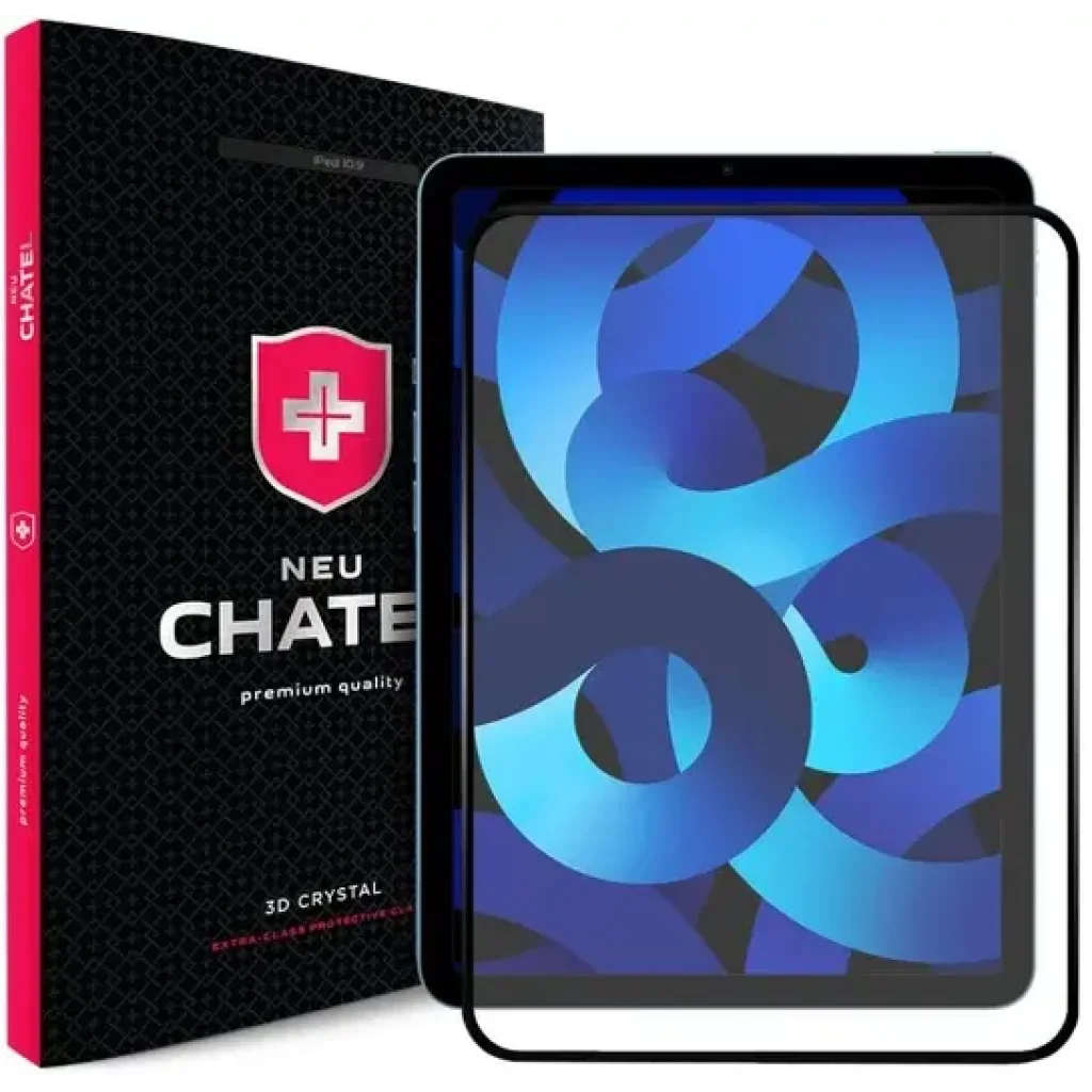 Защитное стекло +NEU Chatel Corning Gorilla Glass Front Black для iPad 10.9 2022
