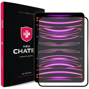Защитное стекло +NEU Chatel Corning Gorilla Glass Front Black для iPad Air 10.9 2020/2022, iPad Pro 11 2020/2021/2022