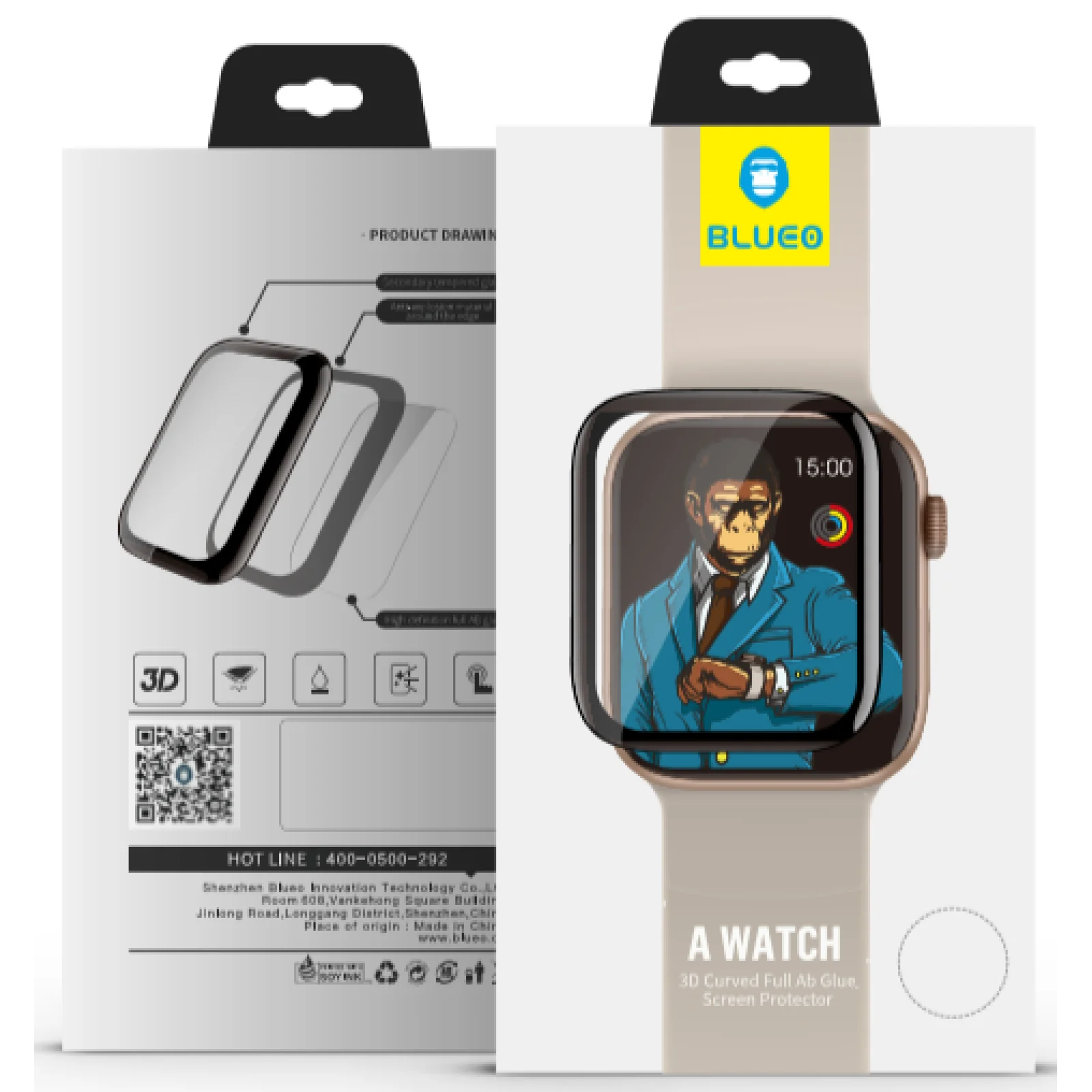 Захисне скло Blueo Corning Gorilla HD Glass Protector для Apple Watch Ultra, Watch Ultra 2 49mm Black