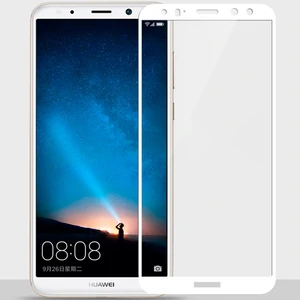 Цвет: Белый - Защитное стекло Full Glue White для Huawei Mate 10 Lite
