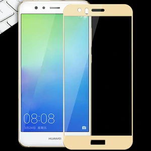 Цвет: Золотой - Защитное стекло Full Screen Gold для Huawei P10 Lite