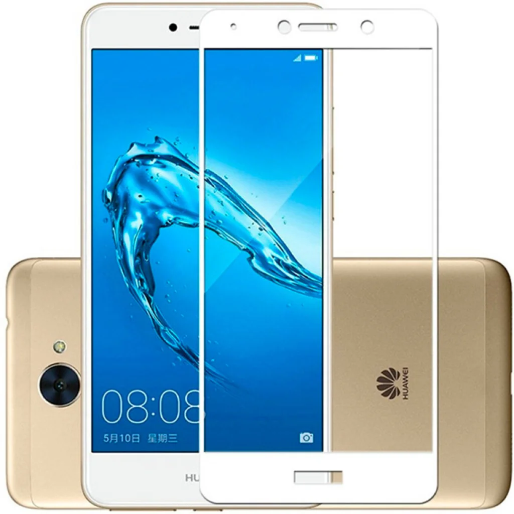 Защитное стекло Full Screen White для Huawei Y7