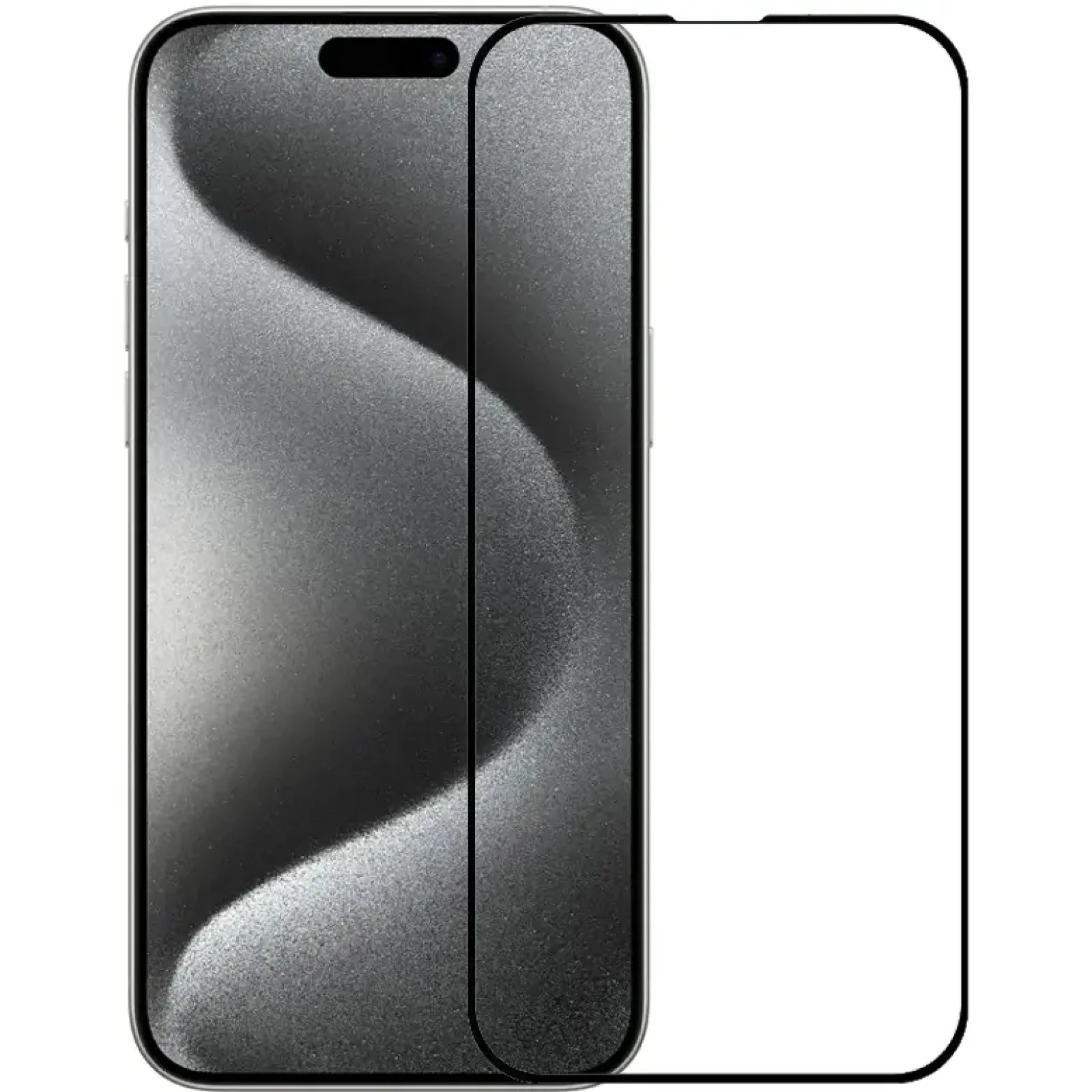 Захисне скло Full Glue 5D Black для iPhone 15 Pro