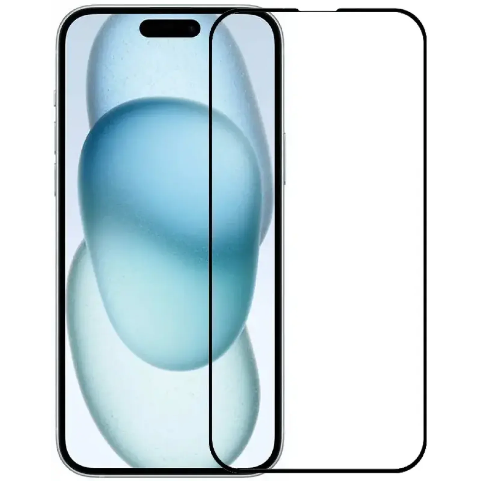 Защитное стекло Full Glue 5D Black для iPhone 14 Pro, iPhone 15, iPhone 16