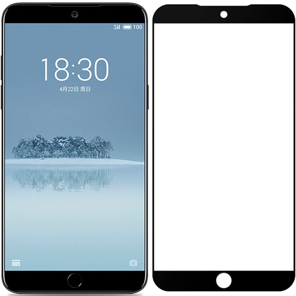 Захисне скло Full Screen Black для Meizu 15