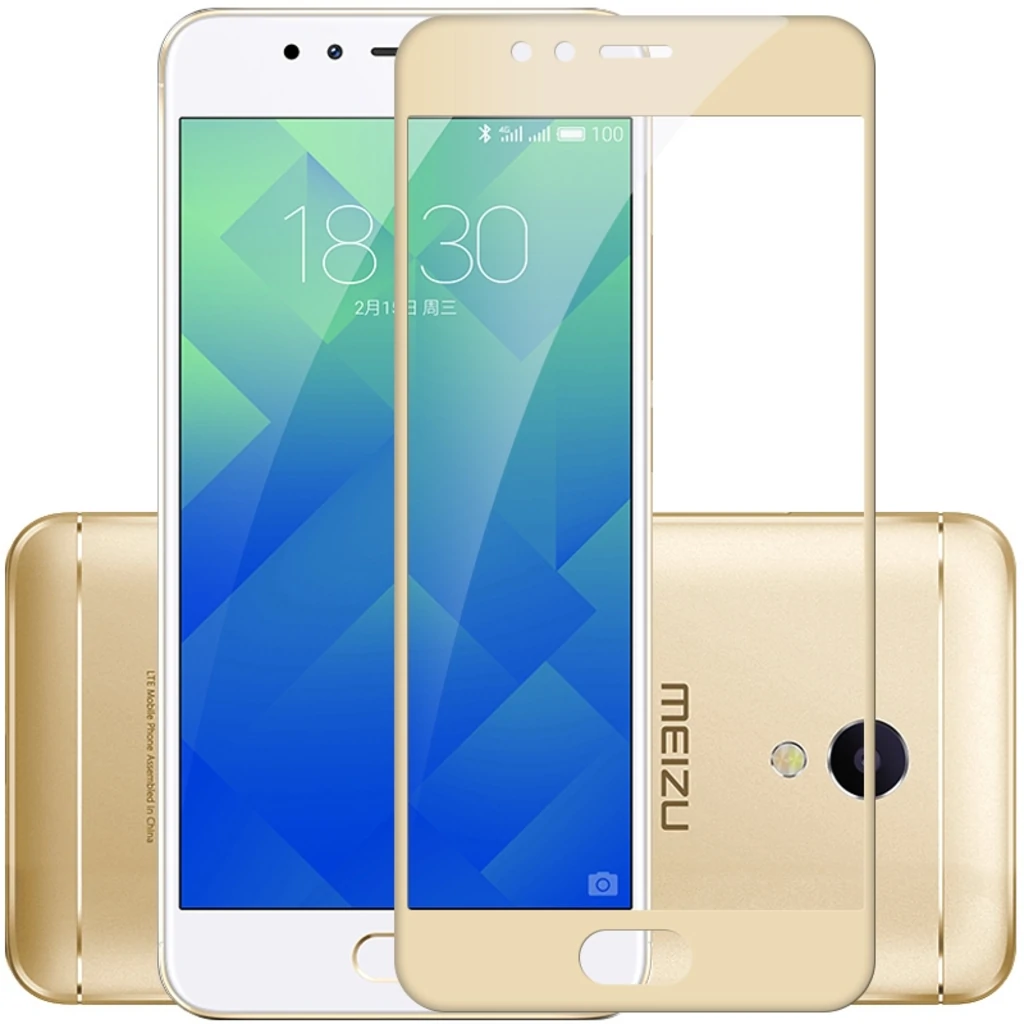 Защитное стекло Mocolo Full Cover (2.5D) 0.33 mm Gold для Meizu M5s (ML1297)