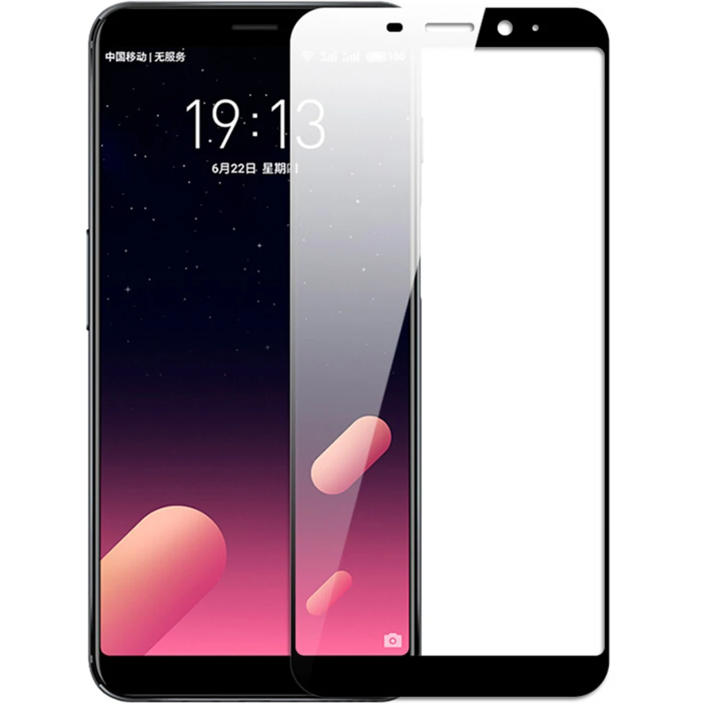 Захисне скло Full Screen Black для Meizu M6s
