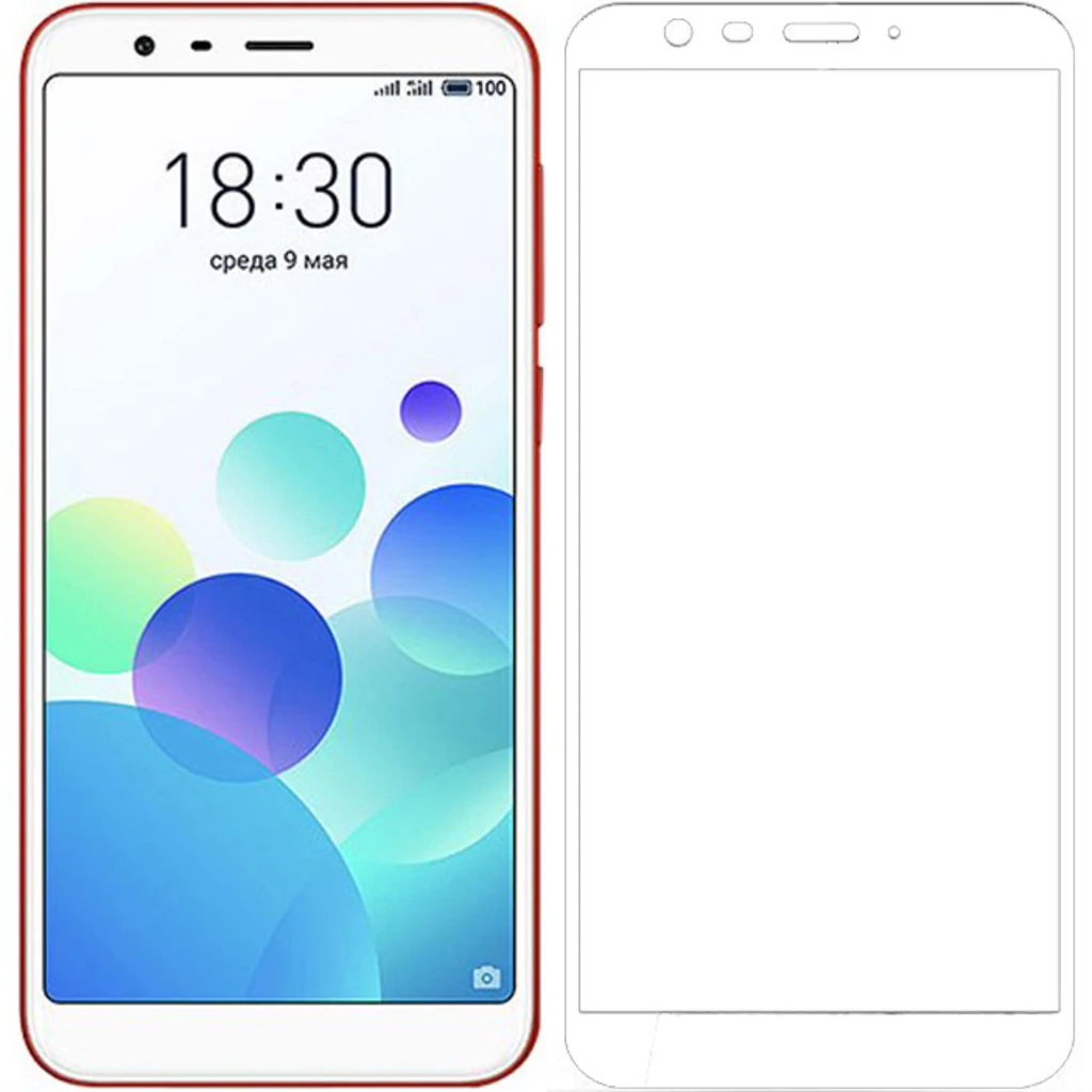 Захисне скло Full Screen White для Meizu M8c