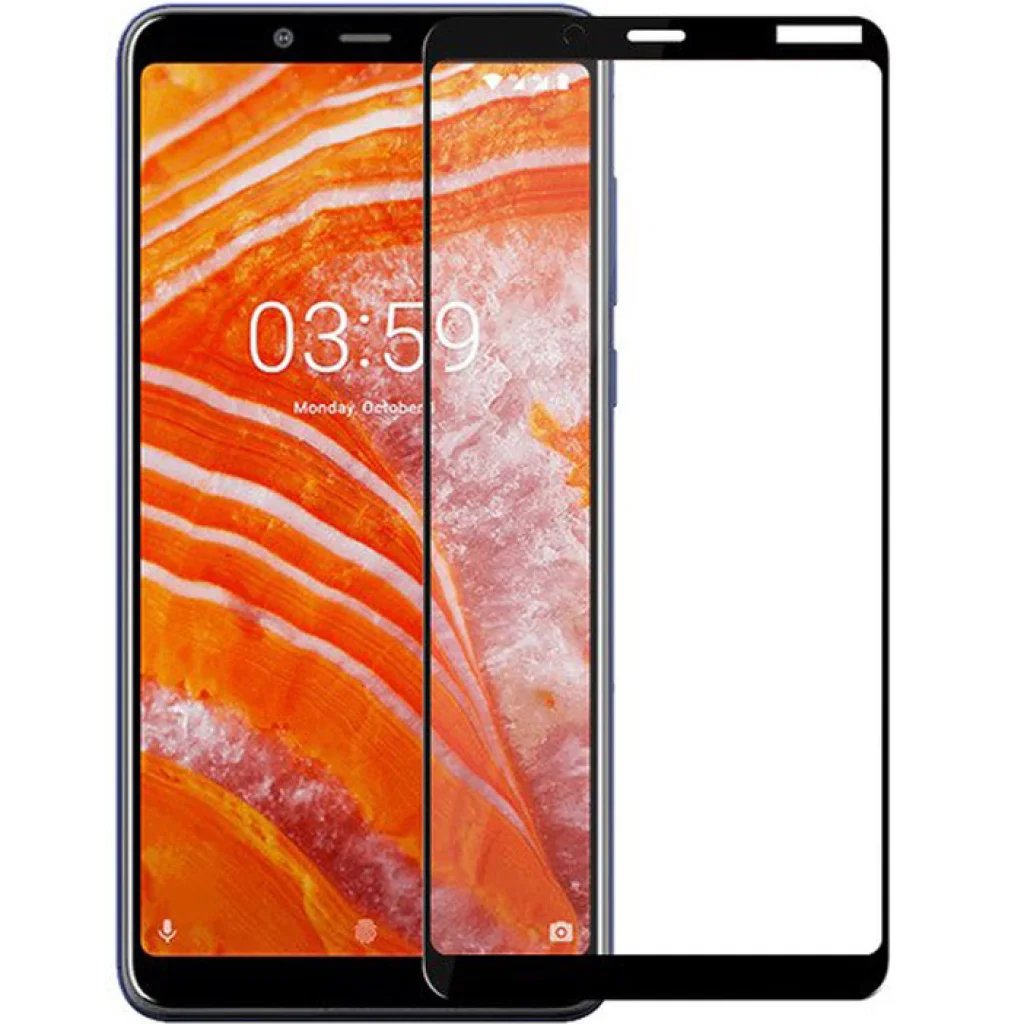 Захисне скло Full Glue Black для Nokia 3.1 Plus