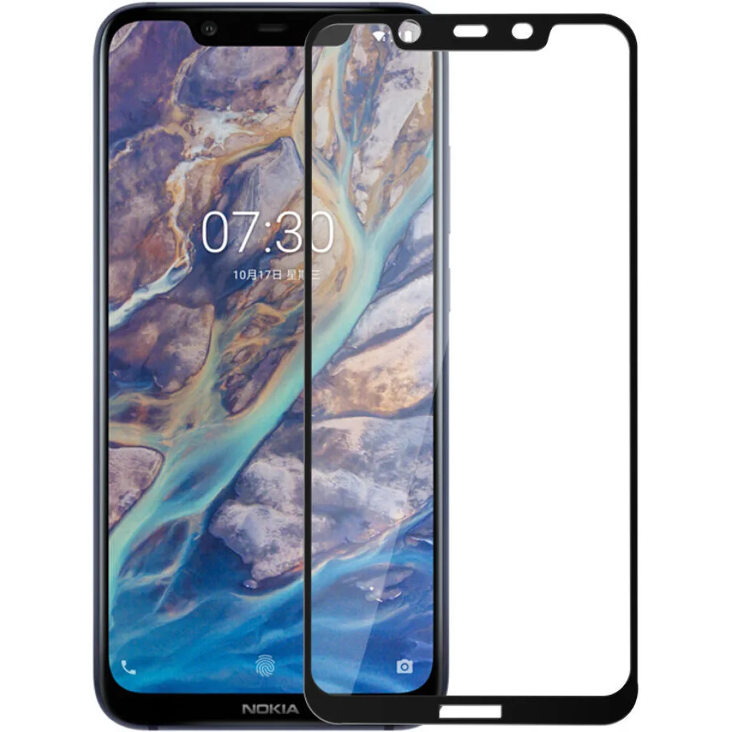 Захисне скло Full Screen Black для Nokia 8.1, Nokia X7