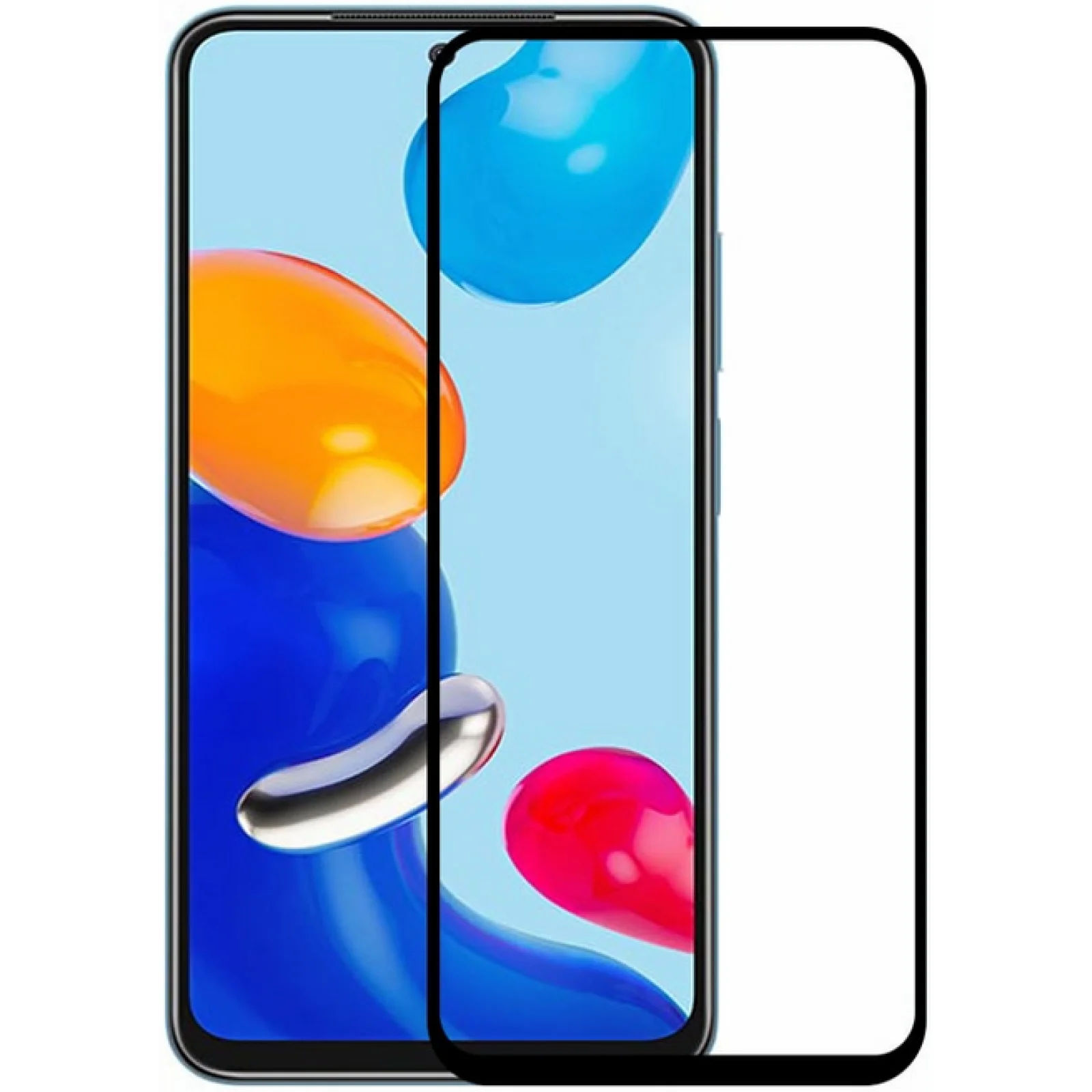 Защитное стекло Full Glue 5D Black для Xiaomi Redmi Note 11, Redmi Note 11S, Redmi Note 12S