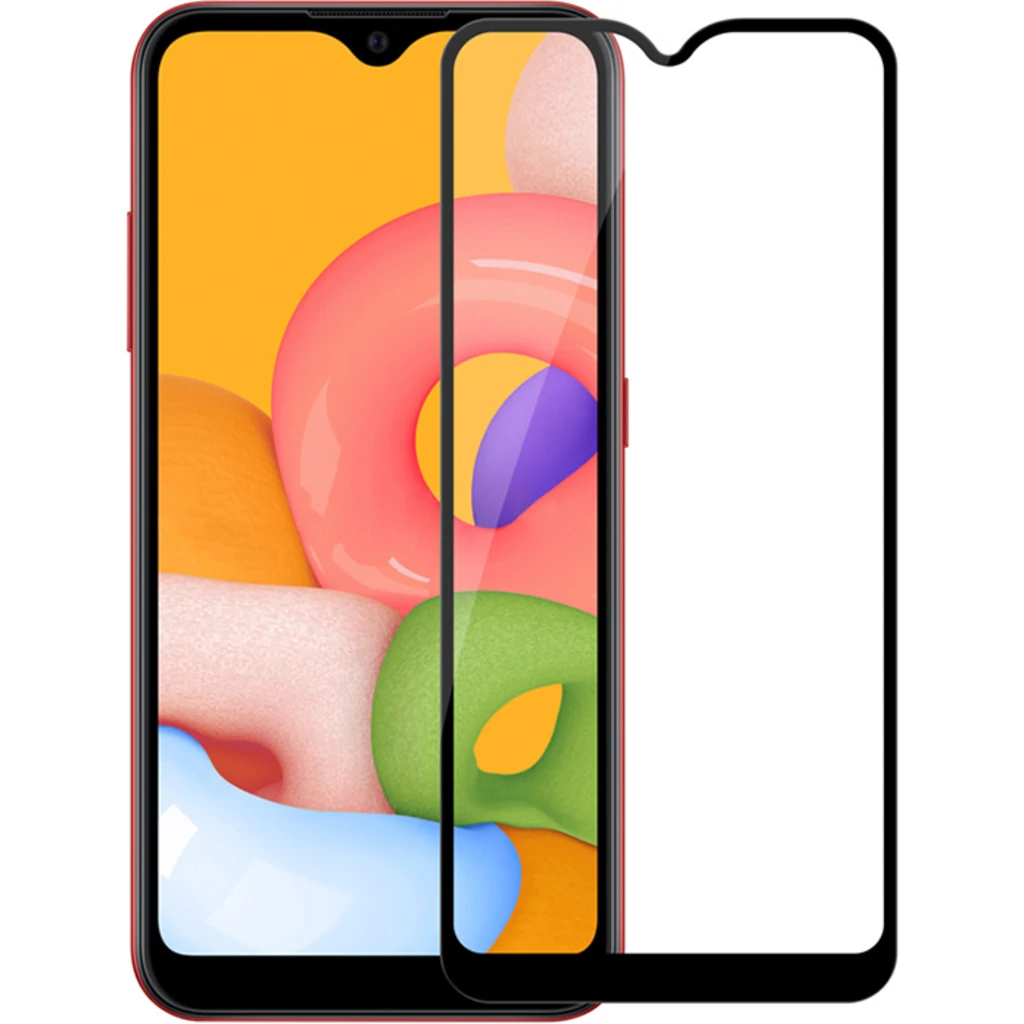Защитное стекло Full Glue Black для Samsung Galaxy A01 (SM-A015)
