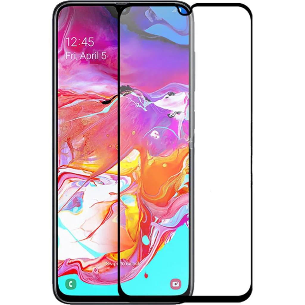 Защитное стекло Full Glue Black для Samsung Galaxy A70 (SM-A705)