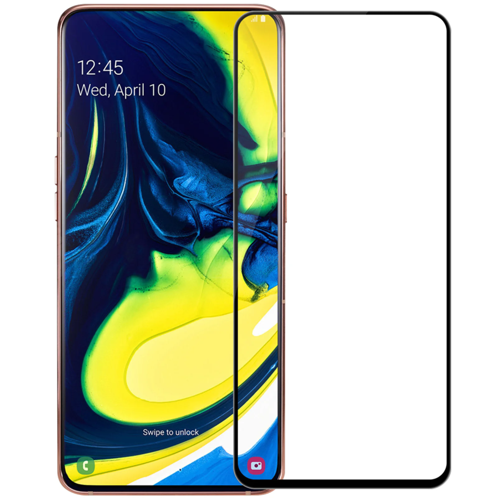 Защитное стекло Full Glue Black для Samsung Galaxy A80 (SM-A805)