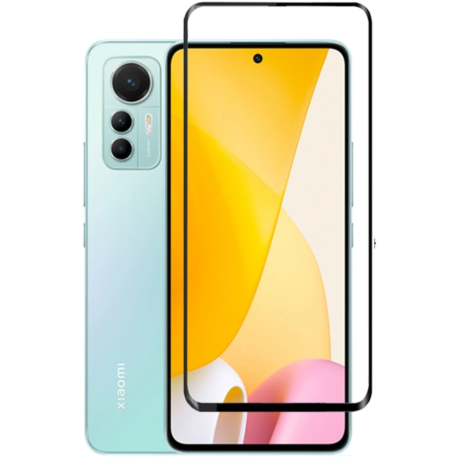 Захисне скло Full Glue Black для Xiaomi 12 Lite