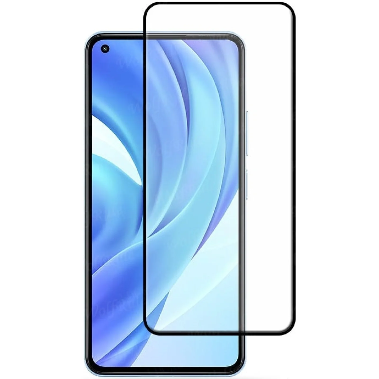 Защитное стекло Full Glue 5D Black для Xiaomi Mi 11 Lite