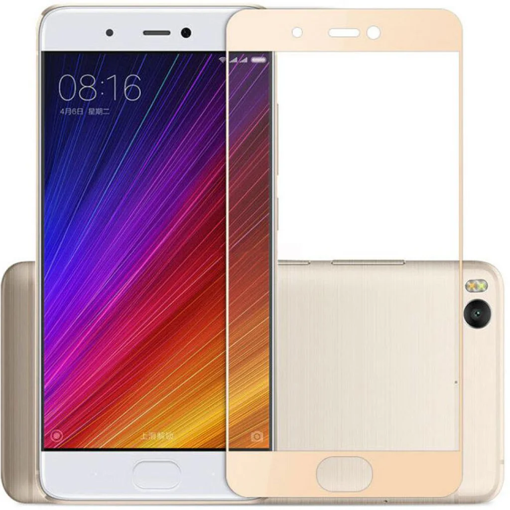 Захисне скло Mocolo Full Cover (2.5D) 0.33 mm Gold для Xiaomi Mi5s (XM970)